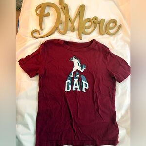 GAP Kids Maroon Baseball Graphic Tee